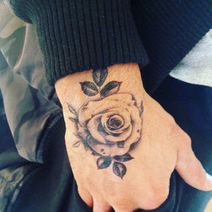 rose temporary tattoo