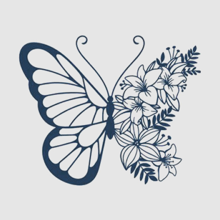 Floral Butterfly Tattoo (v2)