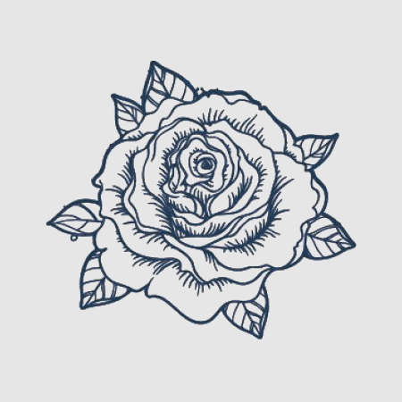 Classic Rose Tattoo
