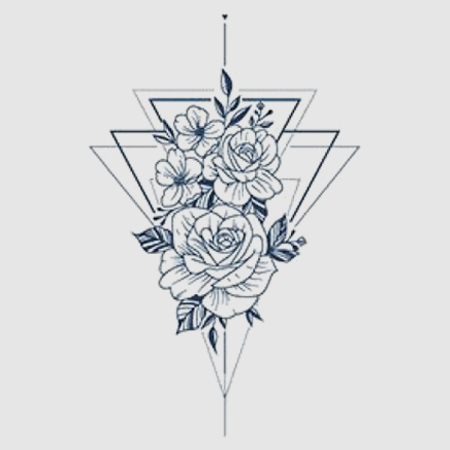 Triangles & Roses Tattoo