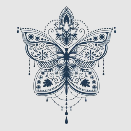 ornate butterfly tattoo